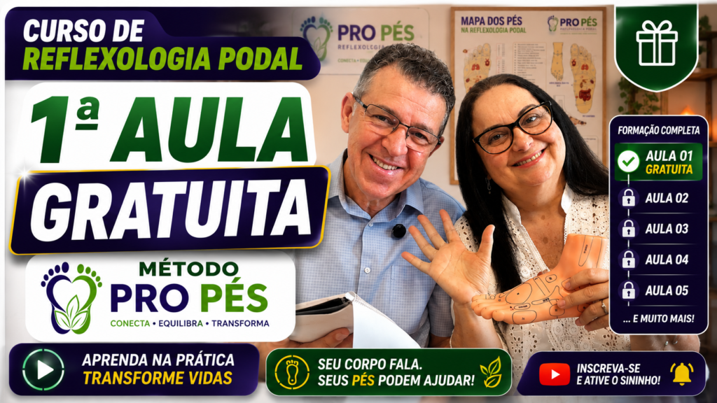 Thumbnail da 1ª Aula Gratuita do Curso de Reflexologia Podal - Método PROPÉS