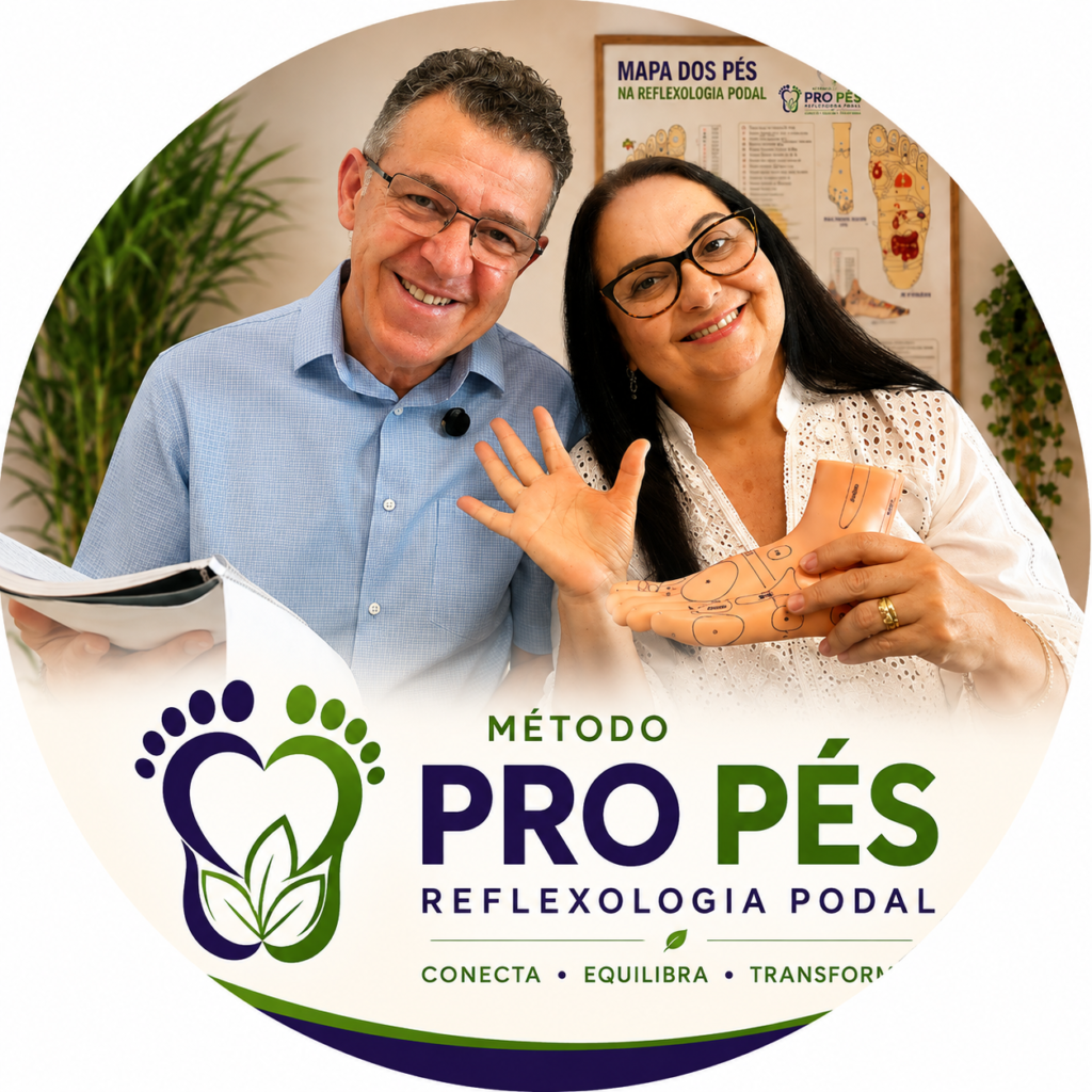 Professor Roberto Rodrigues e Professora Vilma Scalize apresentando o Método PROPÉS de Reflexologia Podal